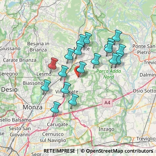 Mappa Viale dell'Artigianato, 20886 Bernareggio MB, Italia (6.58333)