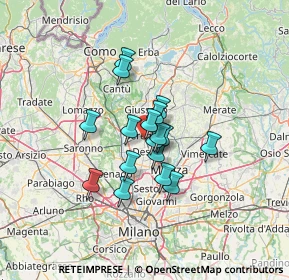 Mappa Via Antonio Meucci, 20831 Seregno MB, Italia (8.92294)
