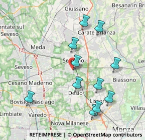 Mappa Via Antonio Meucci, 20831 Seregno MB, Italia (3.99455)