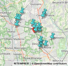 Mappa Via Antonio Meucci, 20831 Seregno MB, Italia (3.09813)
