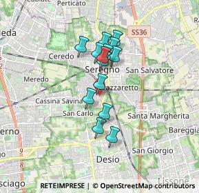 Mappa Via Antonio Meucci, 20831 Seregno MB, Italia (1.28357)