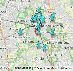 Mappa Via Antonio Meucci, 20831 Seregno MB, Italia (1.40563)