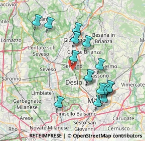 Mappa Via Antonio Meucci, 20831 Seregno MB, Italia (7.19412)