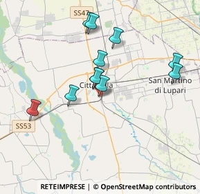 Mappa Via Borgo Padova, 35013 Cittadella PD, Italia (3.35364)