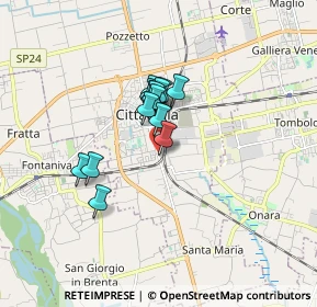 Mappa Via Borgo Padova, 35013 Cittadella PD, Italia (1.11714)