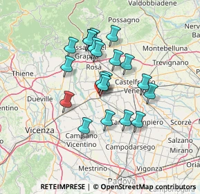 Mappa Via Borgo Padova, 35013 Cittadella PD, Italia (11.217)