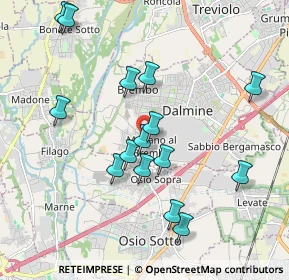 Mappa Via Pizzo Coca, 24044 Dalmine BG, Italia (1.90933)