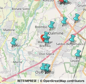 Mappa Via Pizzo Coca, 24044 Dalmine BG, Italia (2.52857)