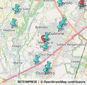 Mappa Via Pizzo Coca, 24044 Dalmine BG, Italia (2.59333)