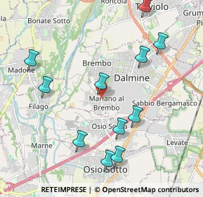 Mappa Via Pizzo Coca, 24044 Dalmine BG, Italia (2.22273)