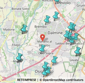 Mappa Via Pizzo Coca, 24044 Dalmine BG, Italia (2.567)