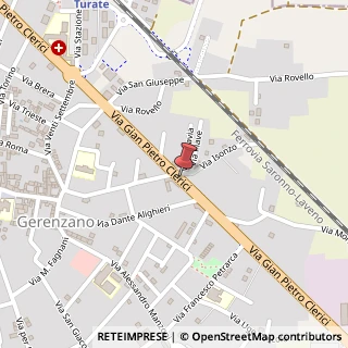 Mappa Via Gian Pietro Clerici, 50/52, 21040 Gerenzano, Varese (Lombardia)