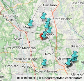 Mappa Via Don Luigi Viganò, 20831 Seregno MB, Italia (4.396)