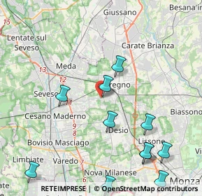 Mappa Via Don Luigi Viganò, 20831 Seregno MB, Italia (5.07909)