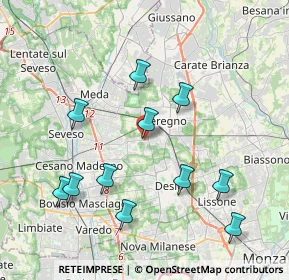 Mappa Via Don Luigi Viganò, 20831 Seregno MB, Italia (4.05636)