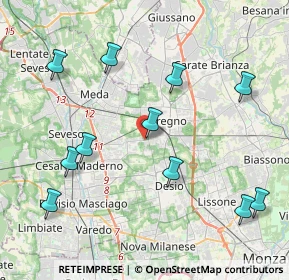 Mappa Via Don Luigi Viganò, 20831 Seregno MB, Italia (4.57364)