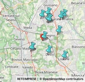 Mappa Via Don Luigi Viganò, 20831 Seregno MB, Italia (3.51154)