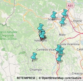 Mappa Via Pascal, 36078 Valdagno VI, Italia (5.76667)