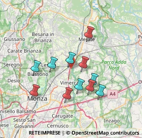 Mappa Via Vivaldi, 20865 Usmate Velate MB, Italia (6.22818)