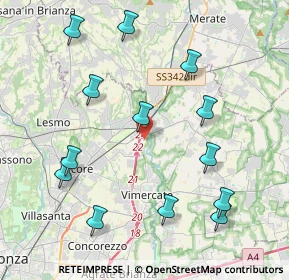 Mappa Via Vivaldi, 20865 Usmate Velate MB, Italia (4.53692)