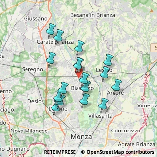 Mappa Via Visconti, 20050 Macherio MB, Italia (3.14235)