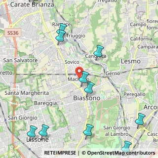 Mappa Via Visconti, 20050 Macherio MB, Italia (3.13417)