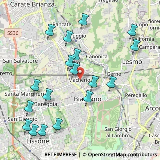 Mappa Via Visconti, 20050 Macherio MB, Italia (2.42778)