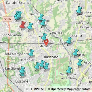 Mappa Via Visconti, 20050 Macherio MB, Italia (2.8235)