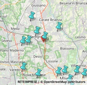 Mappa Via Georges Bizet, 20831 Seregno MB, Italia (5.78333)