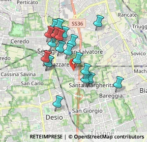 Mappa Via Georges Bizet, 20831 Seregno MB, Italia (1.536)