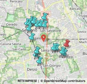 Mappa Via Georges Bizet, 20831 Seregno MB, Italia (1.6555)