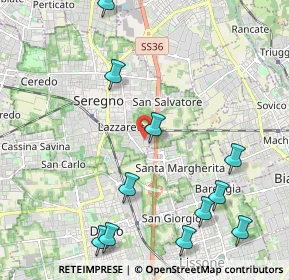 Mappa Via Georges Bizet, 20831 Seregno MB, Italia (2.59909)