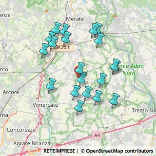 Mappa Via Bersan, 20886 Aicurzio MB, Italia (3.654)