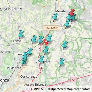 Mappa Via Achille Grandi, 20866 Carnate MB, Italia (4.38684)