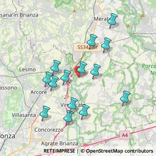 Mappa Via Achille Grandi, 20866 Carnate MB, Italia (3.79357)