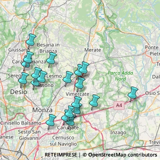 Mappa Via Achille Grandi, 20866 Carnate MB, Italia (8.5345)
