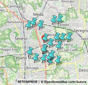 Mappa Via Brigadiere Salvo D'Acquisto, 20030 Seveso MB, Italia (1.5315)