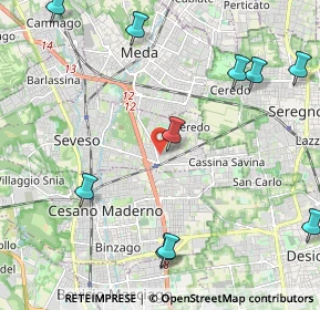 Mappa Via Brigadiere Salvo D'Acquisto, 20030 Seveso MB, Italia (2.94909)
