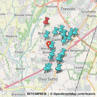 Mappa Via Orti, 24044 Dalmine BG, Italia (1.5915)
