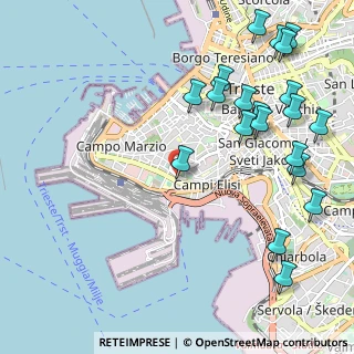 Mappa Piazzale della Resistenza, 34123 Trieste TS, Italia (1.3355)
