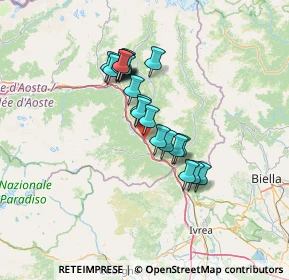 Mappa Via Nazionale 7 Loc. Glair, 11020 Arnad AO, Italia (10.4735)