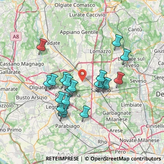 Mappa Via Don Gnocchi, 21040 Gerenzano VA, Italia (6.686)