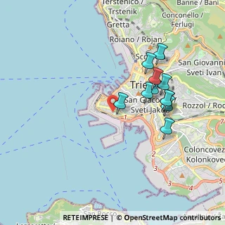 Mappa Passeggio Sant'Andrea, 34123 Trieste TS, Italia (1.72455)