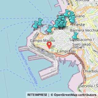 Mappa Passeggio Sant'Andrea, 34123 Trieste TS, Italia (1.096)