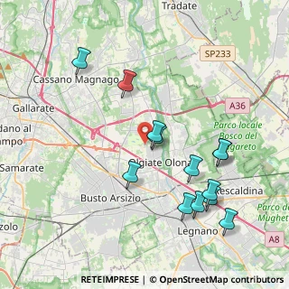 Mappa Via Sabotino, 21057 Olgiate Olona VA, Italia (4.12538)