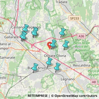 Mappa Via Sabotino, 21057 Olgiate Olona VA, Italia (3.64455)
