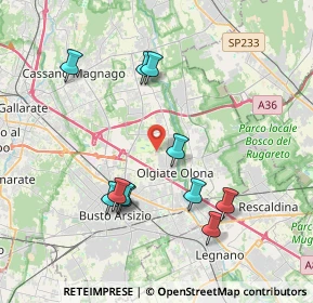 Mappa Via Sabotino, 21057 Olgiate Olona VA, Italia (3.80545)