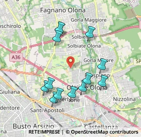 Mappa Via Sabotino, 21057 Olgiate Olona VA, Italia (1.82769)