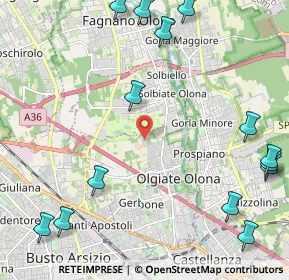 Mappa Via Sabotino, 21057 Olgiate Olona VA, Italia (3.025)