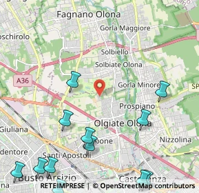 Mappa Via Sabotino, 21057 Olgiate Olona VA, Italia (3.08917)